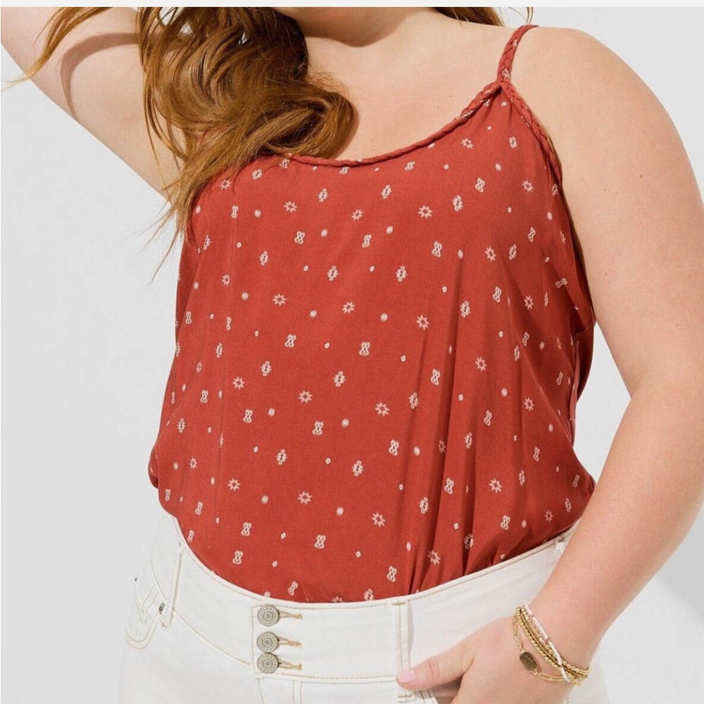Torrid Challis Braided Sleeveless Tank